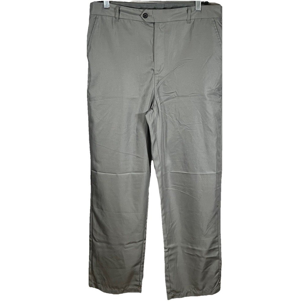 Tourmax Golf Pants‎ Mens 32x30  Gray Flat Front Stretch Classic Fit Casual Wear